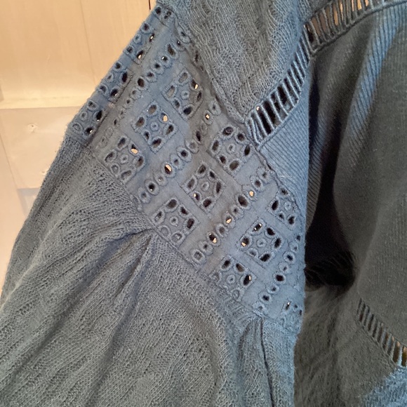 Free People Sunday Funday Emerald Bell Sleeve Top - Picture 5 of 7